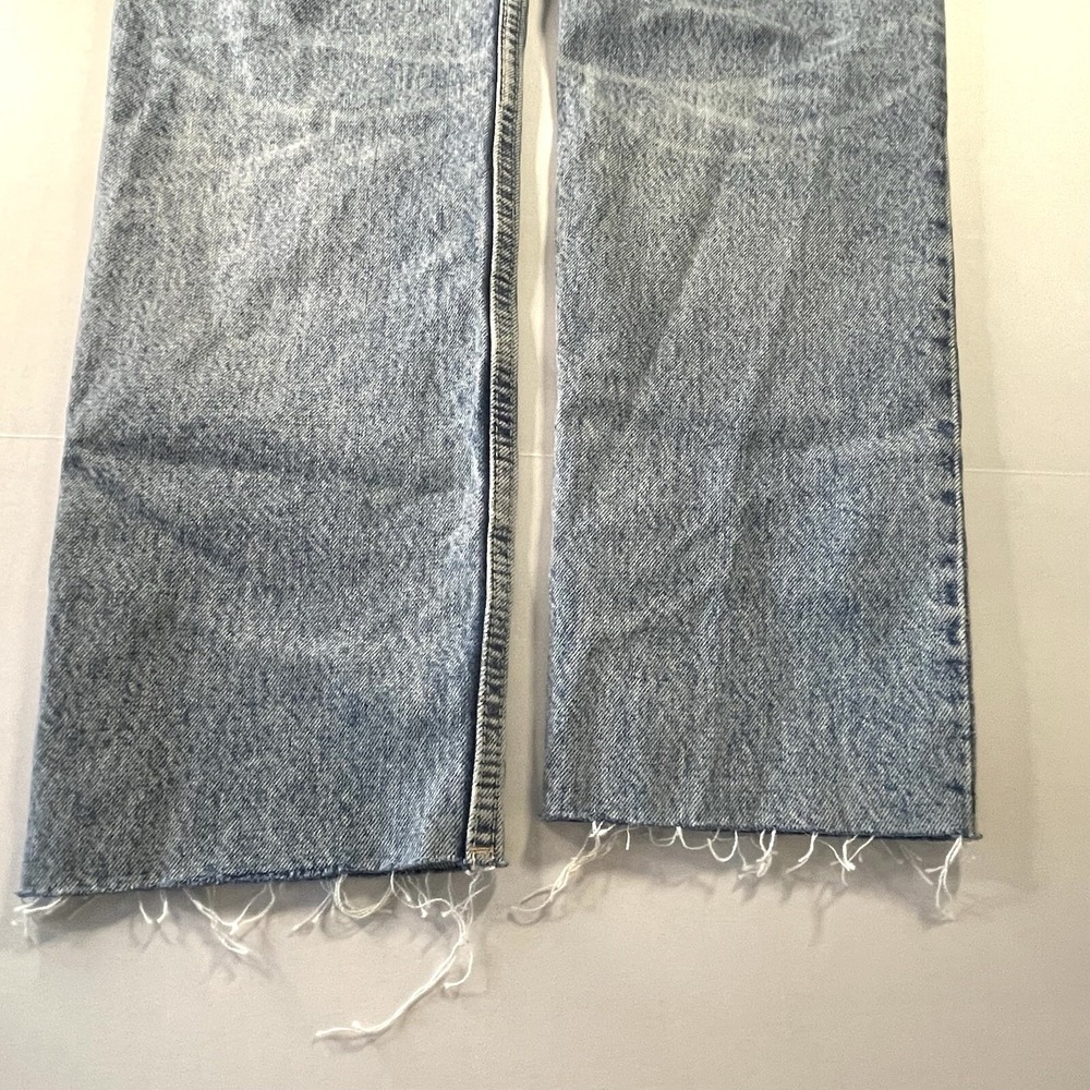 NWT Zara High Rise Z1975 Straight Leg Ankle Rigid Jeans Raw Hem Size 0 EU 32 - Picture 5 of 10